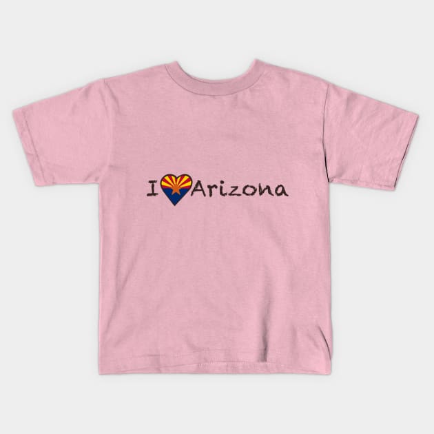 I Love Arizona T-Shirt Kids T-Shirt by JellyFish92